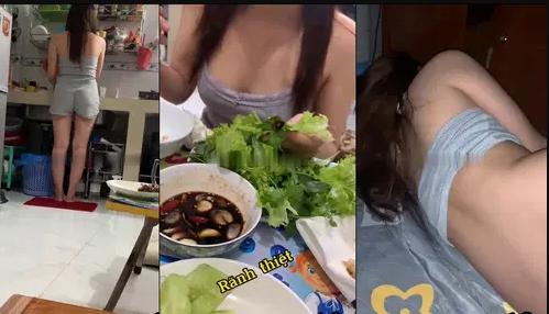 Em sinh vien moi ve phong an com roi an em luon – Checker Pita