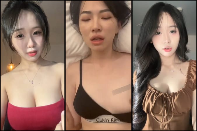 Hot tiktoker hon 200k fl ngoan xinh yeu lo clip dit nhau toat bim