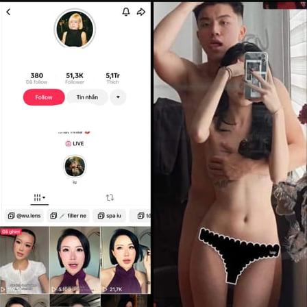 Lai them 1 Hot tiktoker 51k fl lo clip minh day dang chuan mat xinh lam tinh voi anh ny cac khung