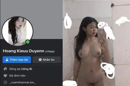 Hoang Kieu Duyen len mang khoe vu to lon mup